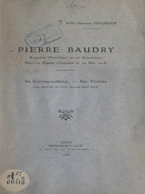 cover image of Pierre Baudry